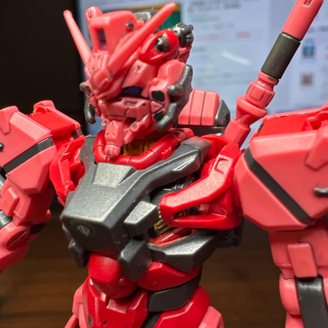【完成品】HG 赤いガンダム　ビット6個　ザクバズーカ　部分塗装