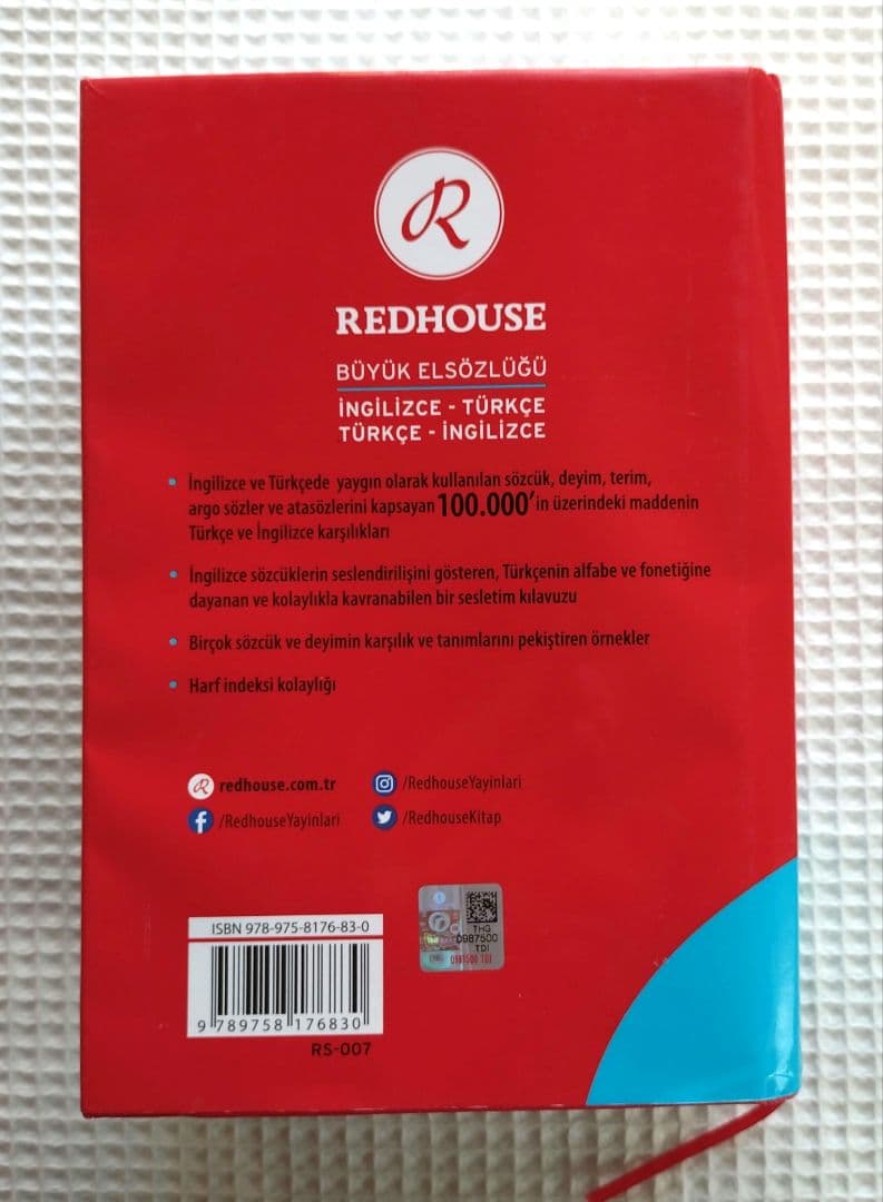 新品　Redhouse 英語-トルコ語 トルコ語 - 英語辞典