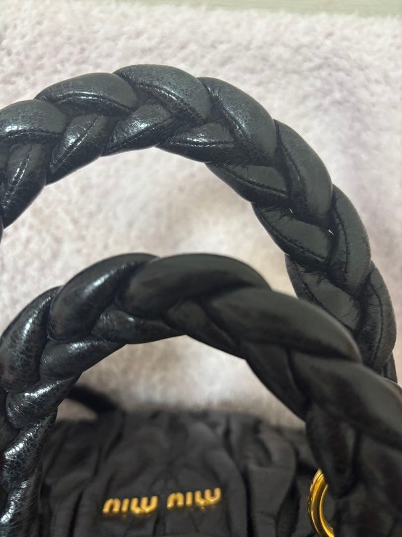 miu miu マテラッセ vitello lux 2way アーカイブレザー