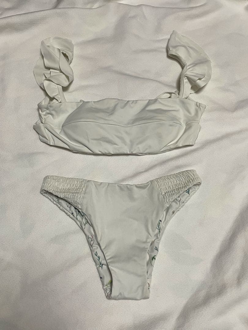 ALEXIA STAM フリルビキニ Sサイズ ホワイト