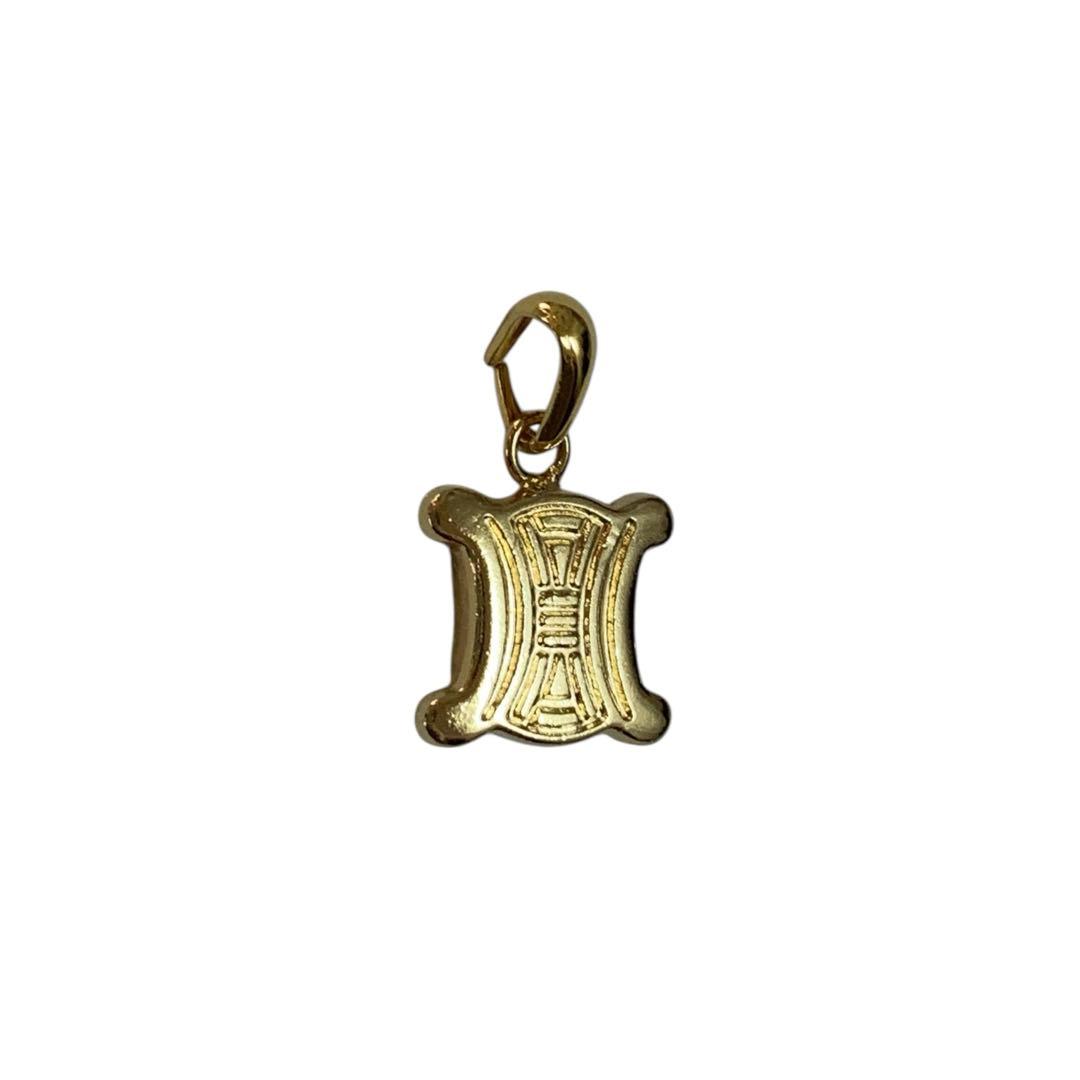 CELINE ペンダントトップ　チャーム　ゴールドトーン　ミニサイズ