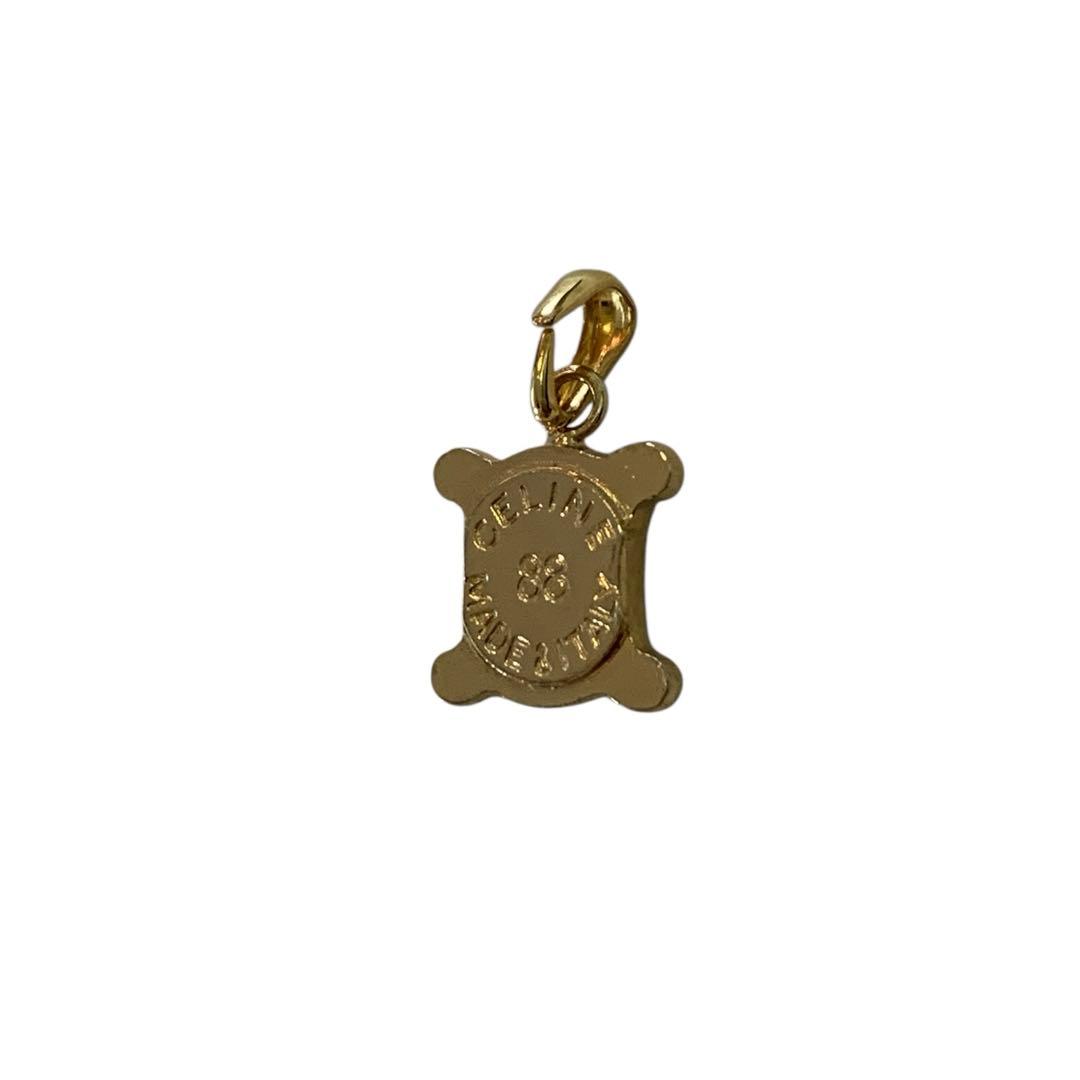 CELINE ペンダントトップ　チャーム　ゴールドトーン　ミニサイズ