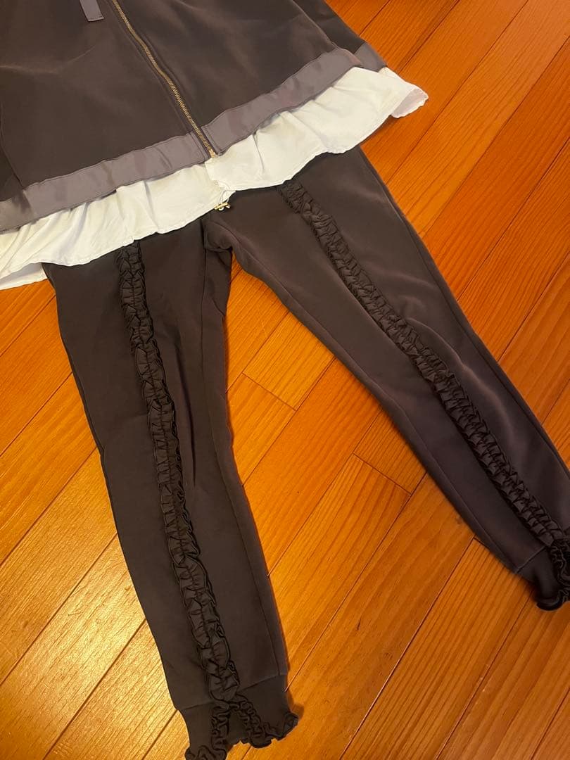 ダークブラウン フード付き パーカー セット