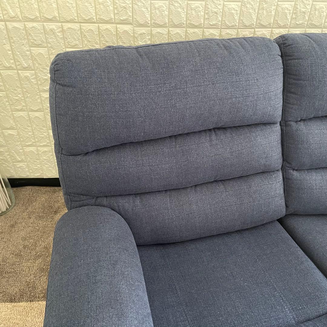 てらさん ✨ニトリ　電動リクライニングソファ　2人掛け　ビリーバ　ブルー