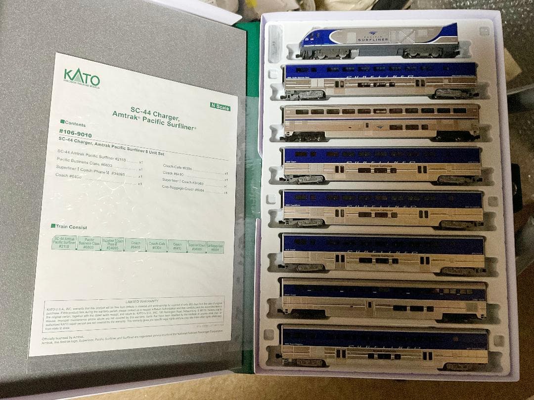 鉄道模型 KATO SC44 Charger Amtrak Pacific Surflin