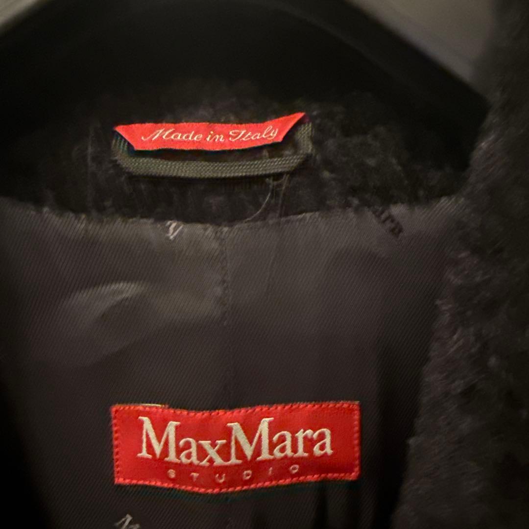 【美品】マックスマーラ フォックスファー付きフード アルパカコート　Sサイズ