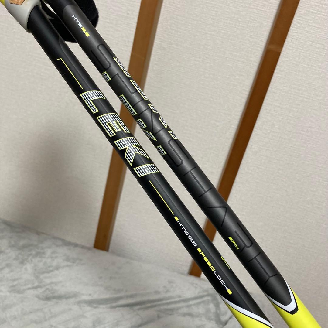 美品　LEKIノルディックウォーキングポールスピン シャークスピードロック