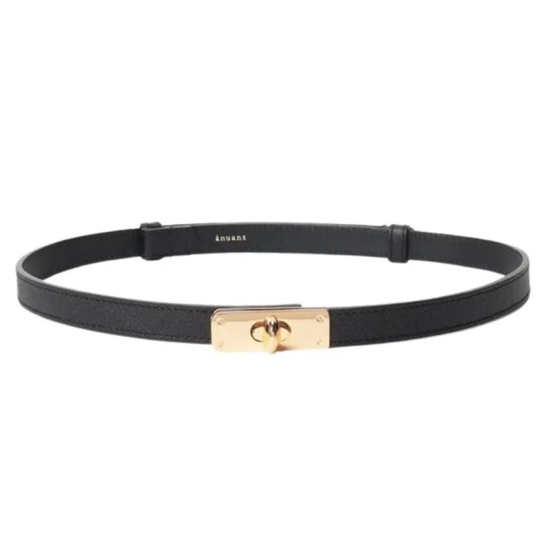 【新品未使用】anuans ロックタイプベルト ブラック