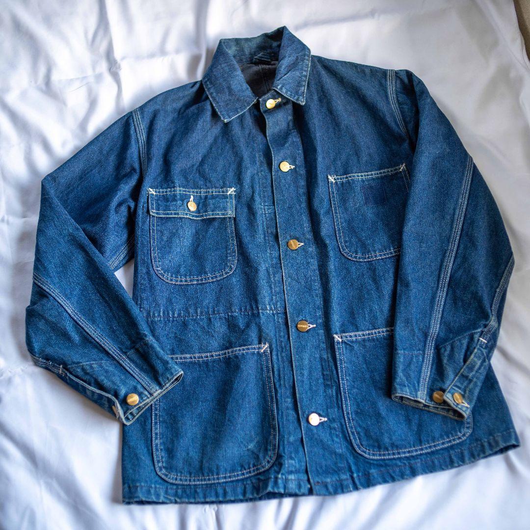 80s 90s USA製　カーハート　デニムカバーオール　チョアコート