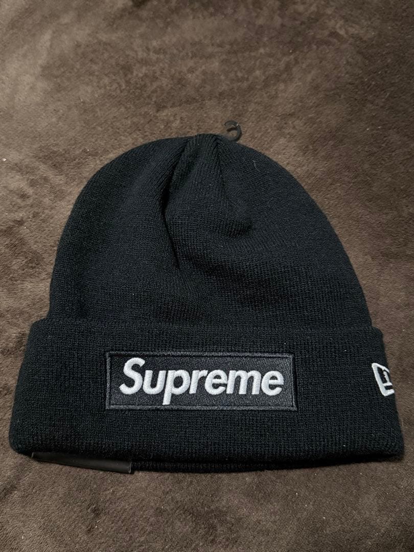 帽子 Supreme X new era box logo beanie black