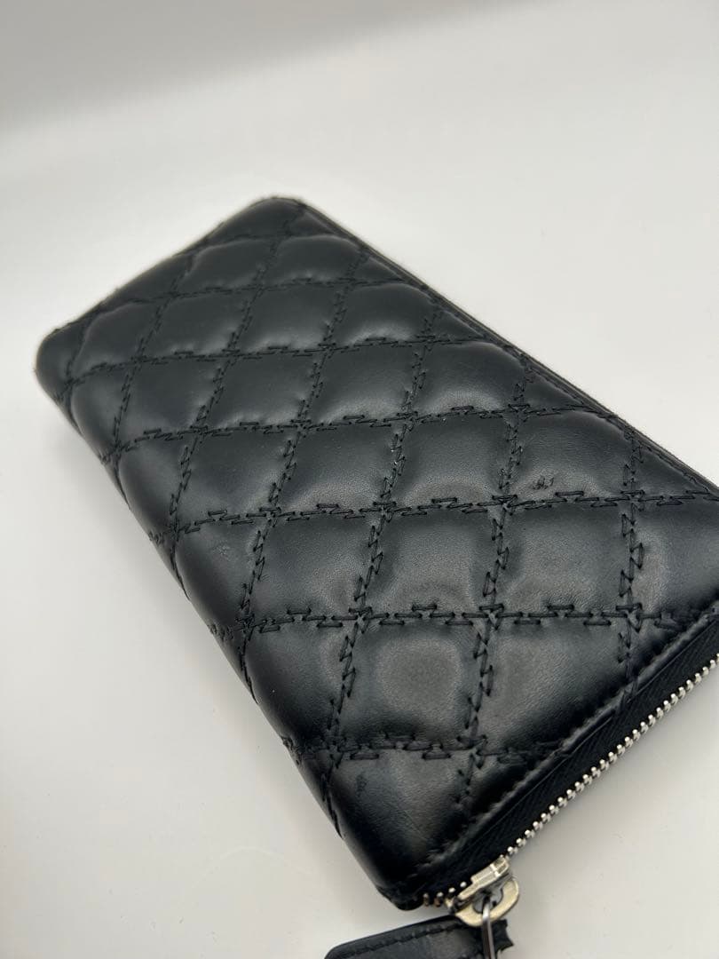 [美品]CHANEL ブラック マトラッセ 長財布　ギャラ有　正規品