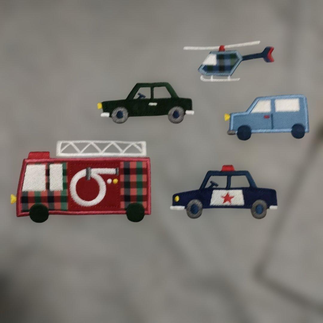 ファミリア長袖Tシャツ車アップリケ　GY 　100