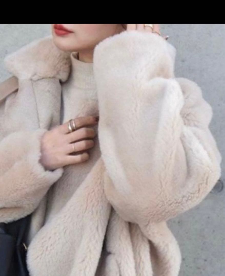 ◆ スタンドカラーボアミドルジャケット LAULEN