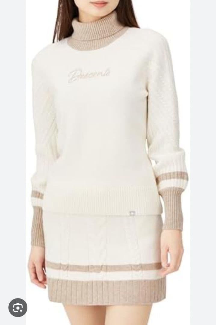 DESCENTE GOLFLuxeスワロフスキーセットアップデサントゴルフニット