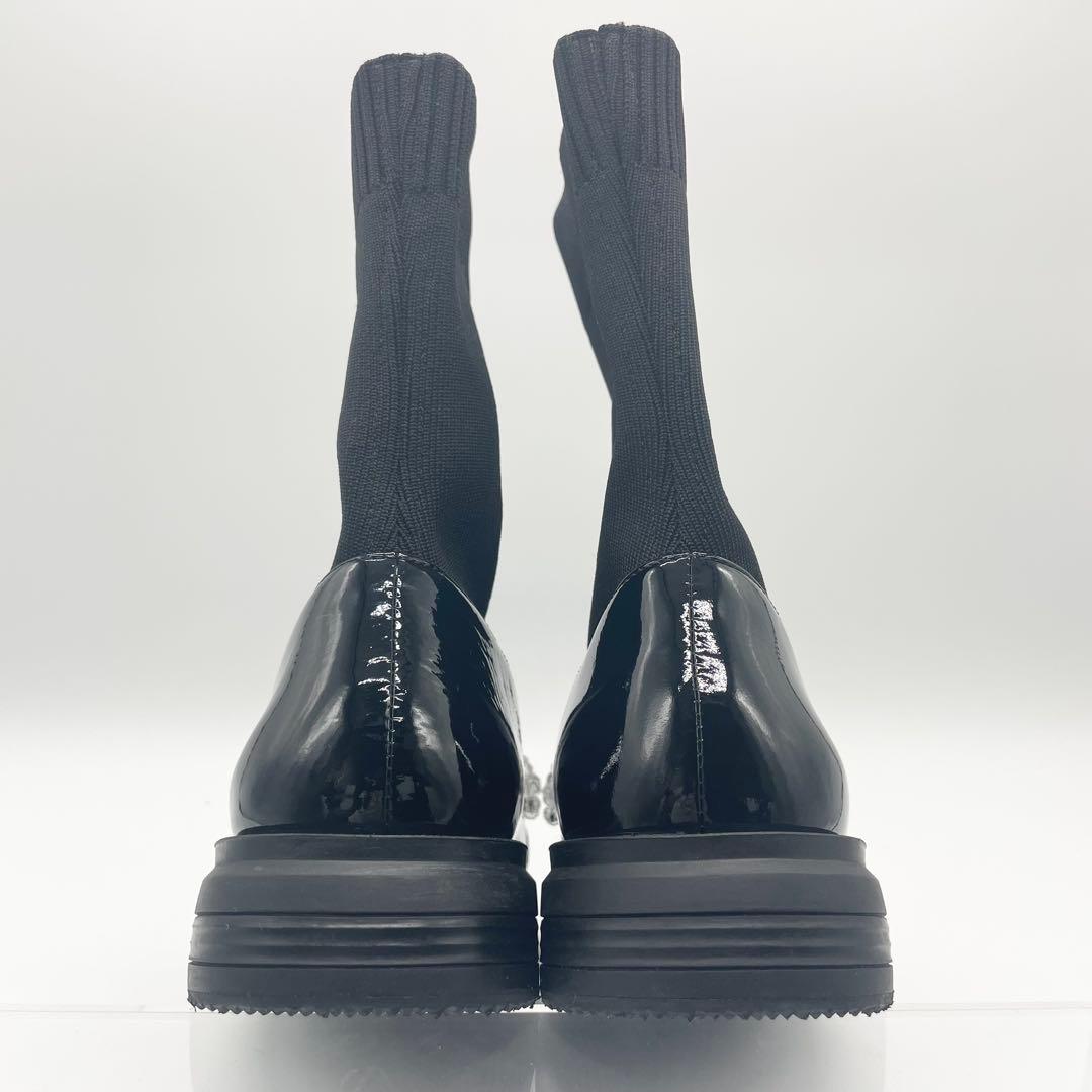 【極美品】STACCATO スタッカート フローラローファーコンビブーツ 黒