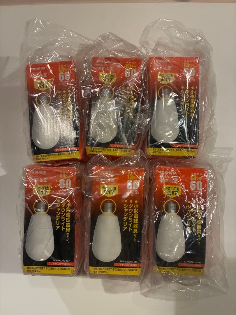TOSHIBA ネオボールZ 口金17 6個　EFA15EL/13-E17