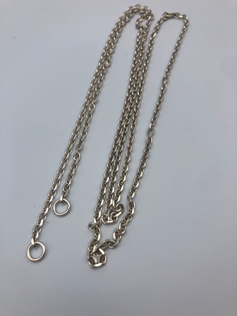 細角 太角 チェーン silver シルバー 925 ネックレス 幅 4mm