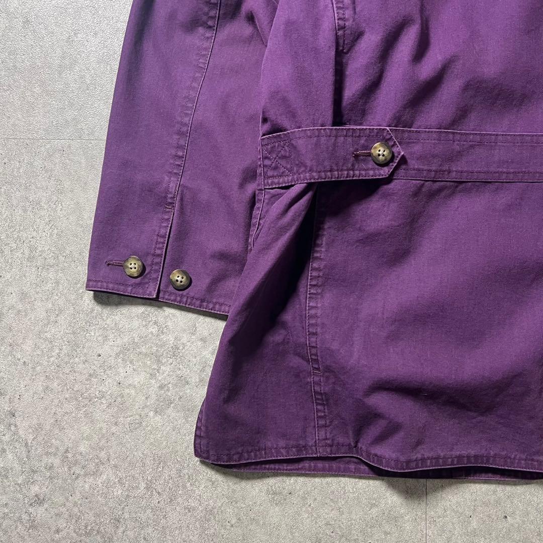 L.L.Bean ハンティングジャケット レザー襟 パープル 古着