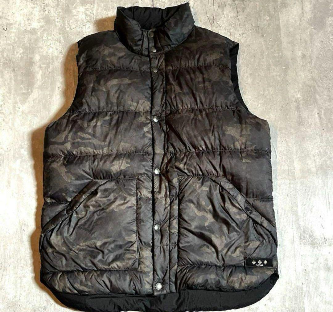 最高級　TATRAS タトラス リバーシブルダウンベスト　黒×迷彩　y2k