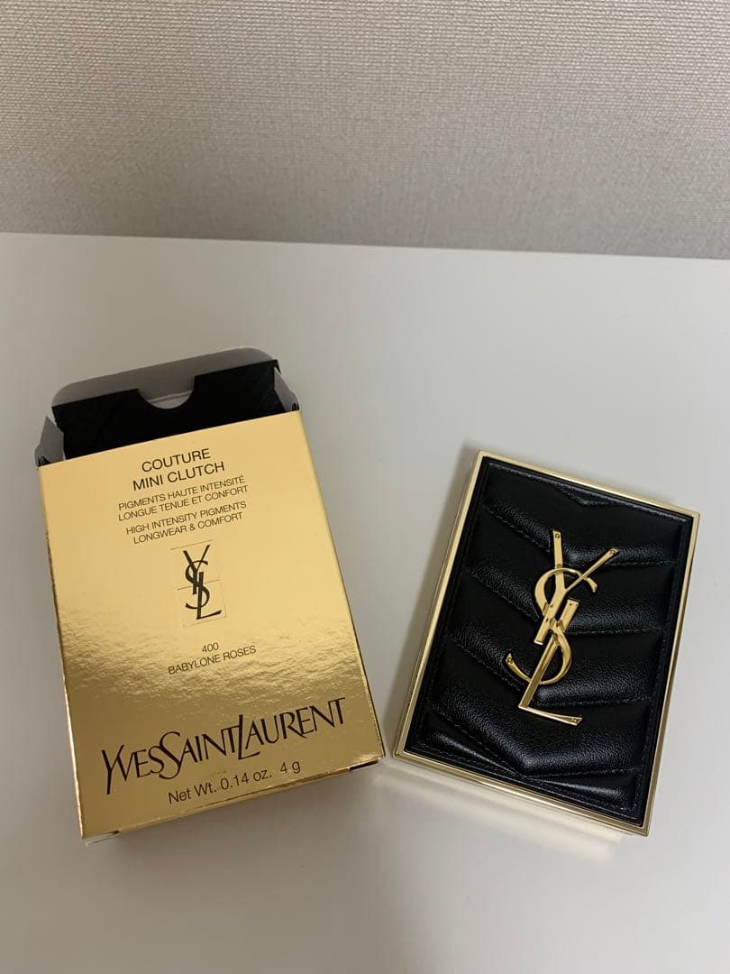 新品　イヴサンローラン　クチュール ミニ クラッチ　400 バビロン ローズ
