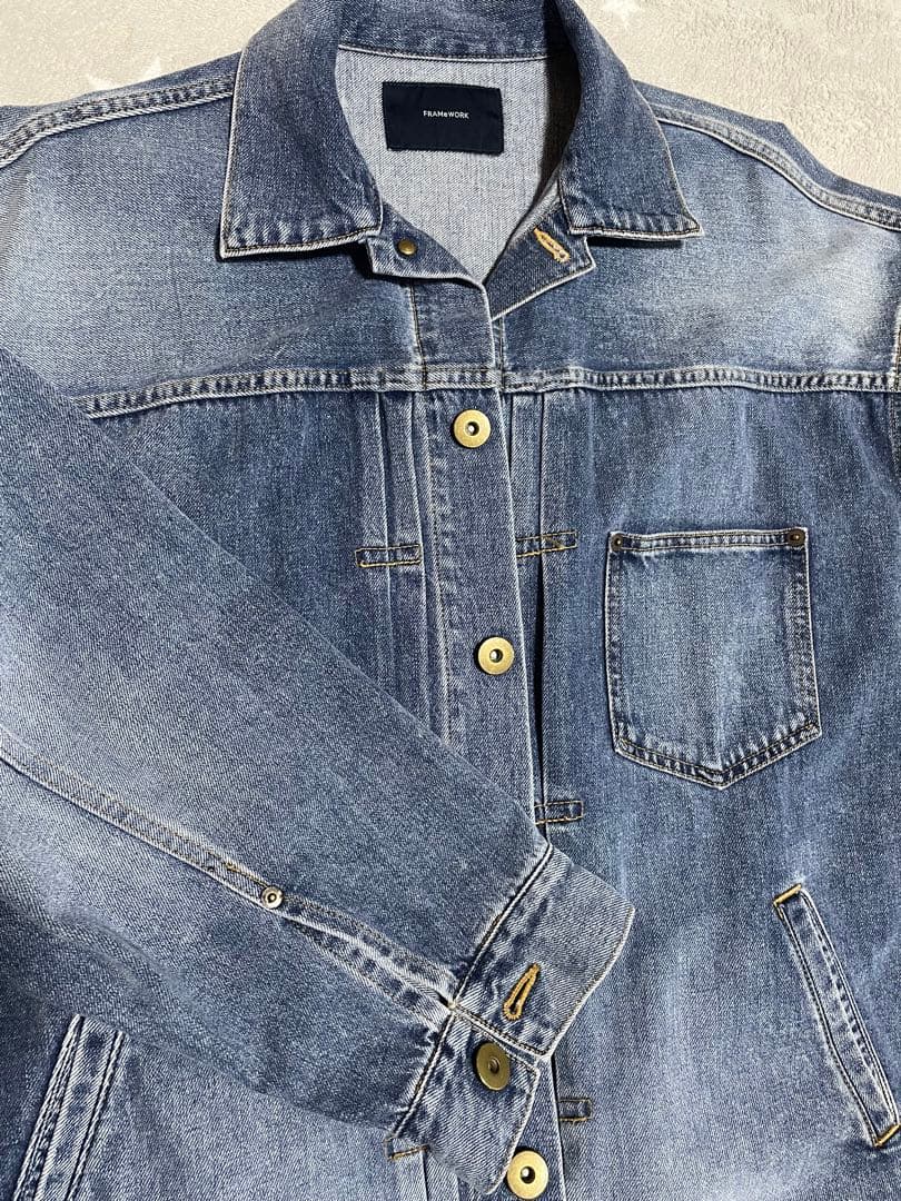 FRAMeWORK エクストララージデニムジャケット　ブルーA