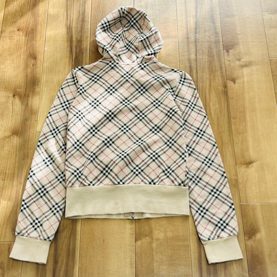 ✨バーバリーブルーレーベル ノバチェック フルジップパーカー フーディー y2k