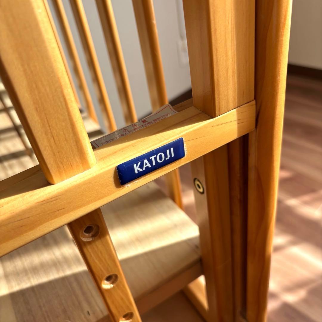 カトージ ハイシートベビーベッド02399 ナチュラル キャスター付き　清潔