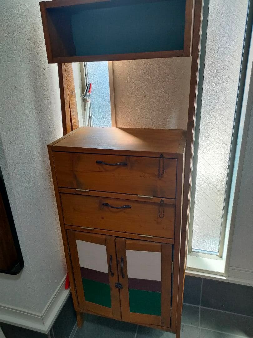 アンティークハンドメイドキャビネットDIYチェストレトロ引き取り