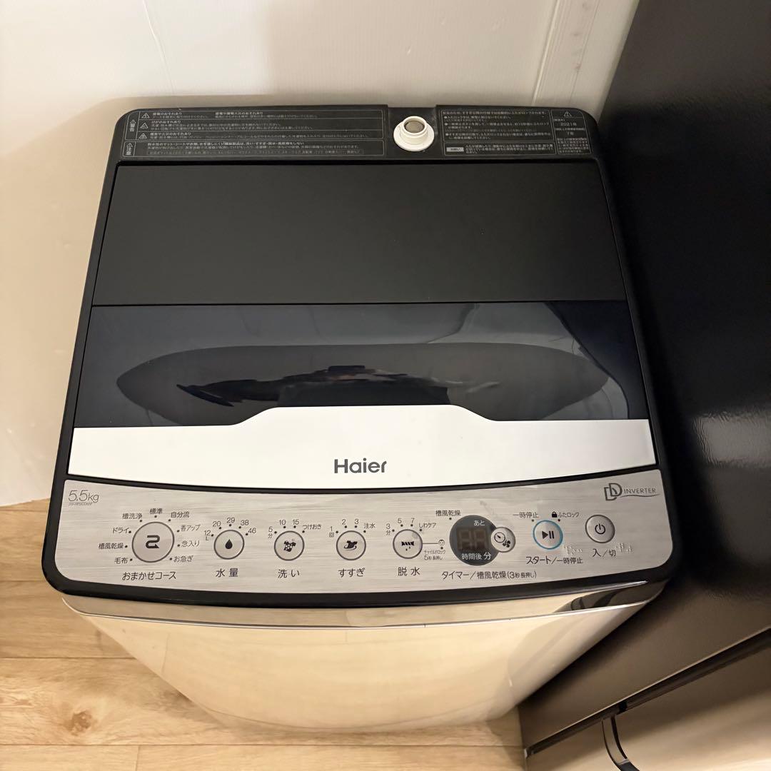 高年式ブラックシルバー1人暮らし家電セット❗️大阪、大阪近郊配送と設置無料o