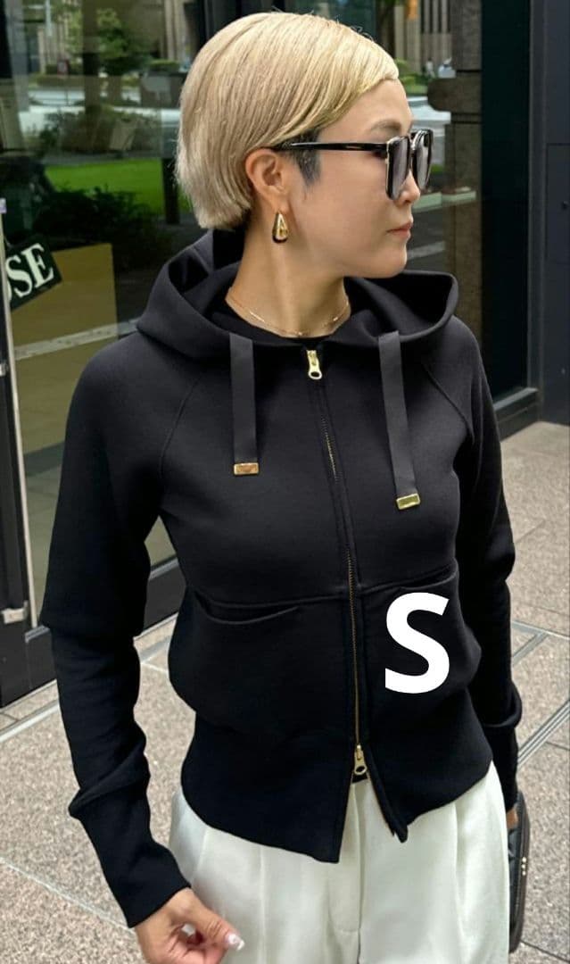 【JENNE】日本製美ラインパーカー(ブラック)