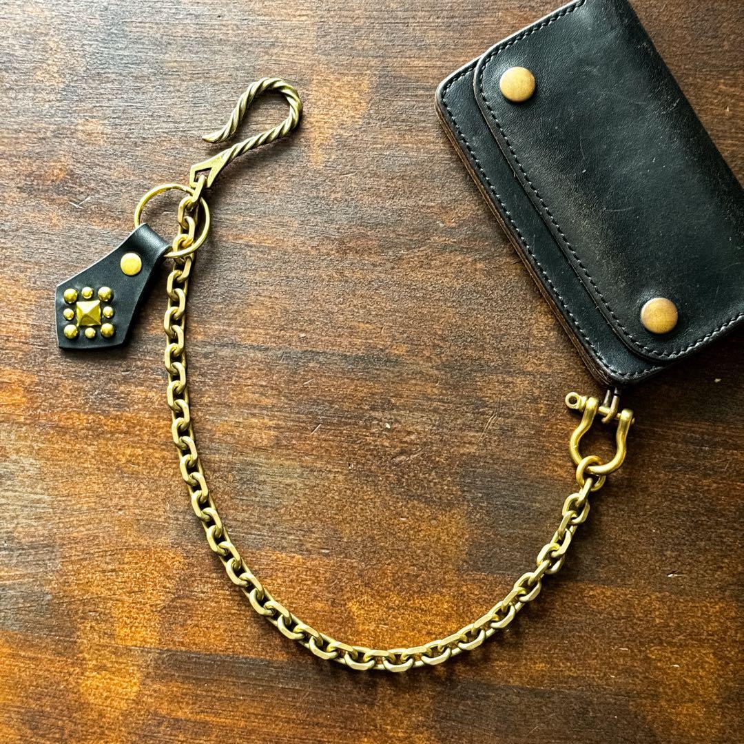 ウォレットチェーン ブラス45cmツイストフック