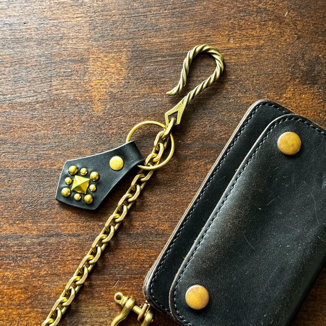 ウォレットチェーン ブラス45cmツイストフック