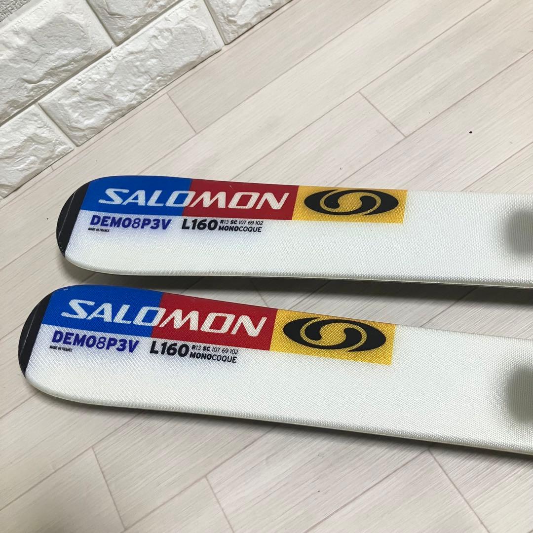 【良品】SALOMON DEMO8P3サロモン スキー160/ケース.ストック付