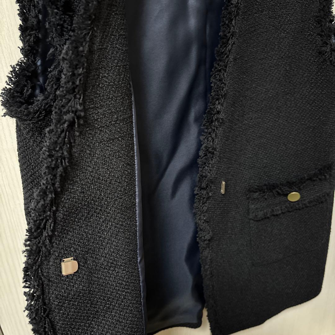 green label relaxingミックスツイードライクジレ　ネイビー