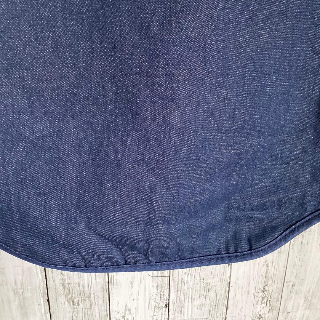 【しん】カーハートCarharttデニムベストボア裏地 ネイビー Lサイズ