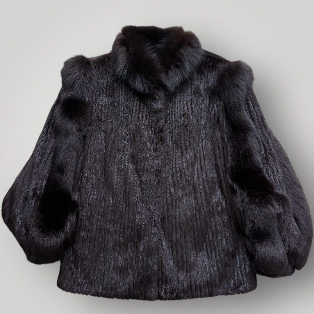 SAGAMINK サガミンク ミンク フォックス 切り替え コート ボリューム◎