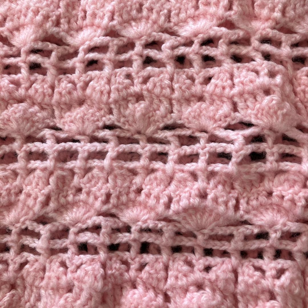 手編み風ピンクセーター