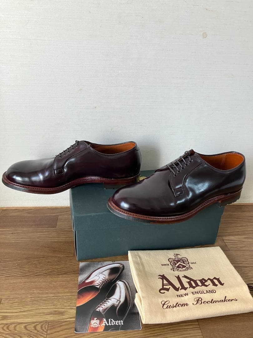 ALDENオールデンD8411C バーガンディー コードバン 9.5E