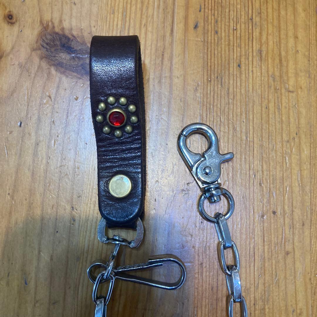 HTC ウォレットチェーン ブラウン エイチティーシー