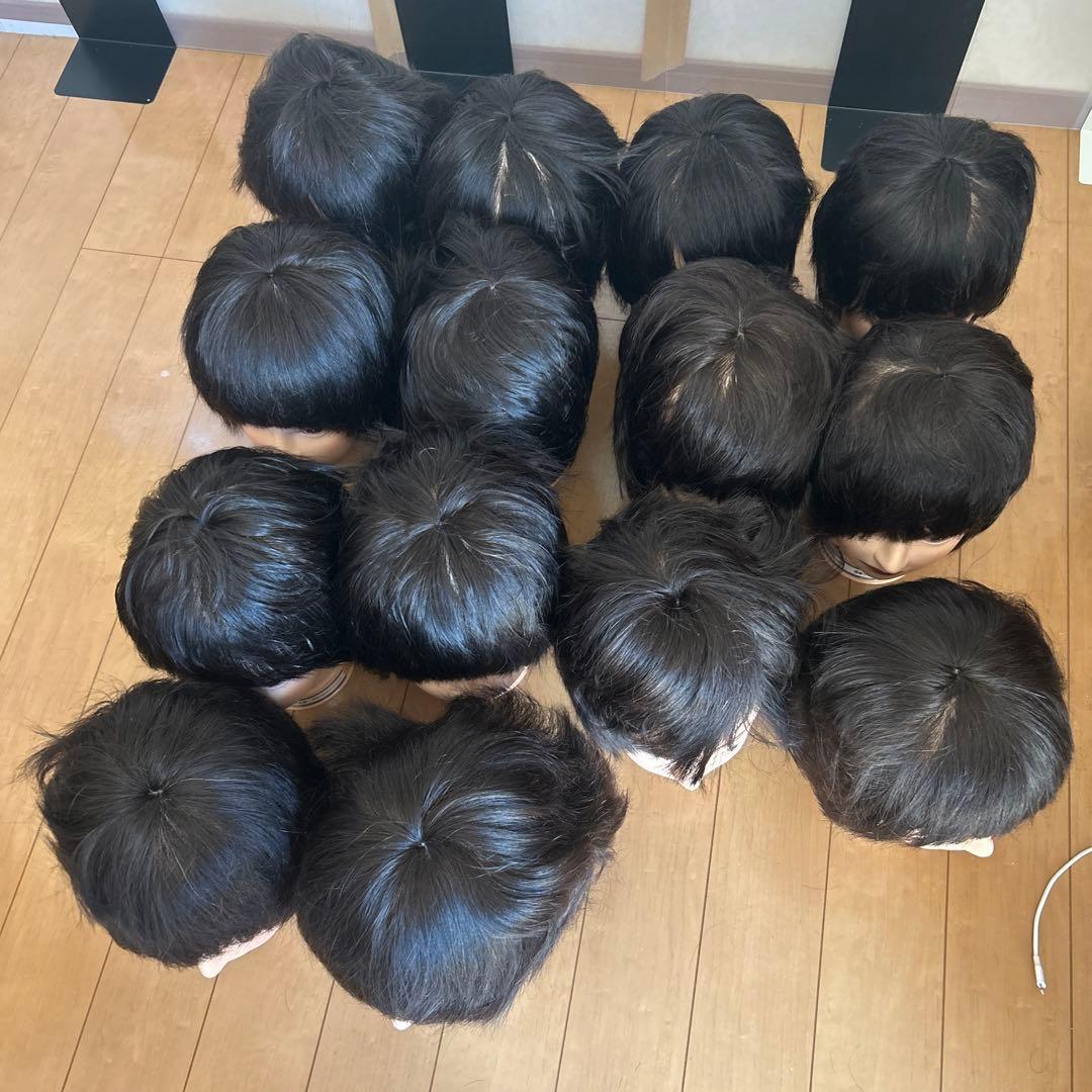 美容師国家試験用カット済みウィッグ16体