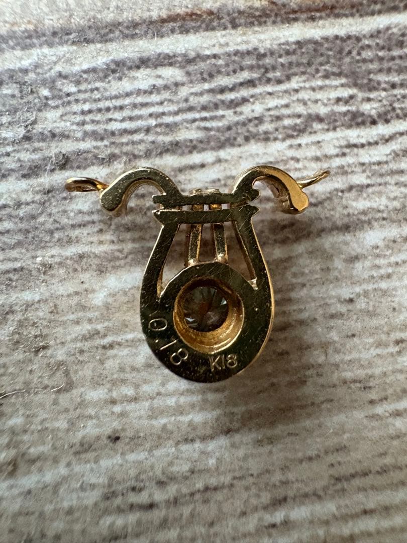 K18 ゴールド1.7gホルンだったかな？ピンスライドチェーン向け。