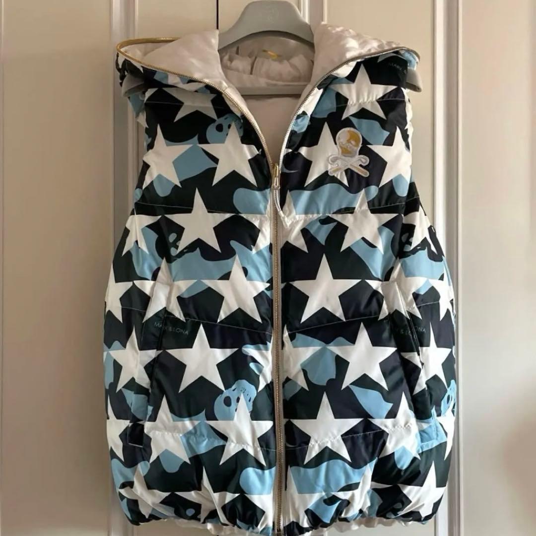 MARK&LONAマーク&ロナ リバーシブルダウンベスト レア 希少 ーゴルフ