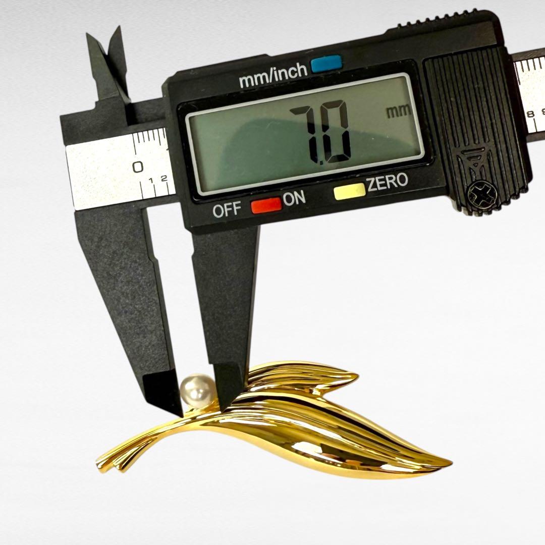 【未使用保管品】ミキモト　アコヤ　パール　本真珠　ブローチ　コサージュ　ゴールド