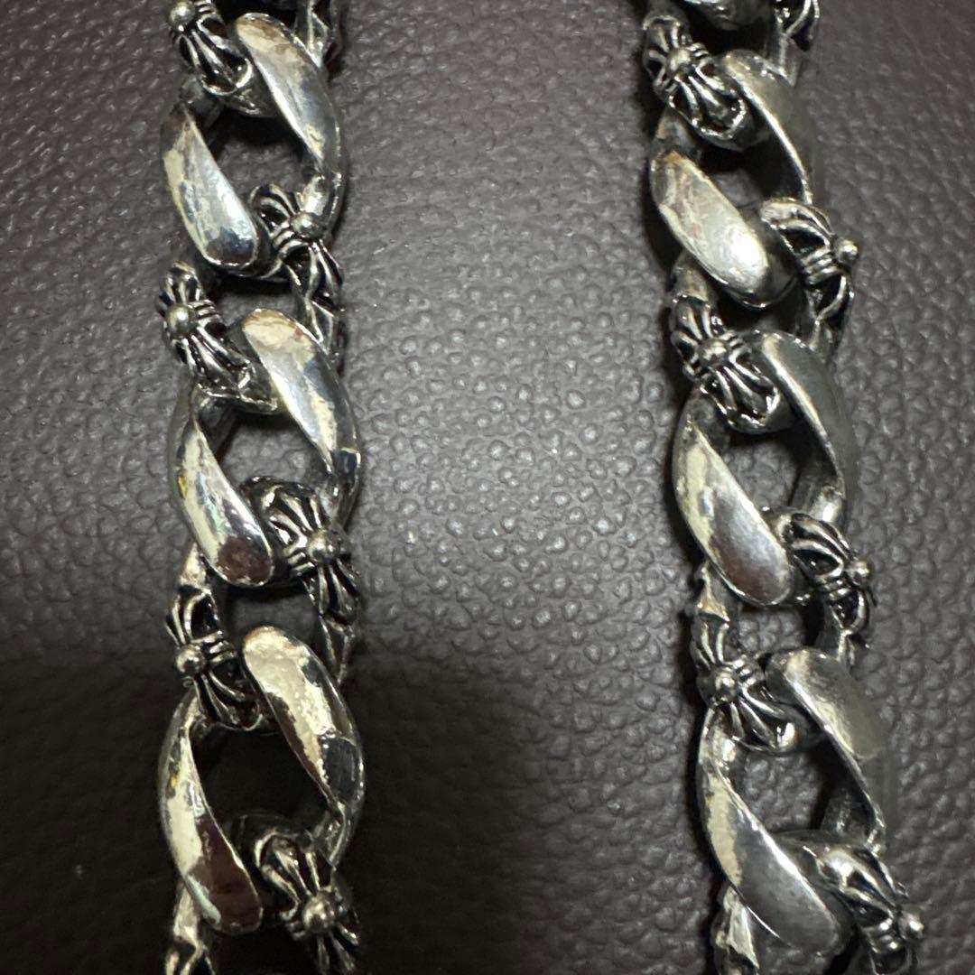 シルバーウォレットチェーン　ダブルクリップタイプ