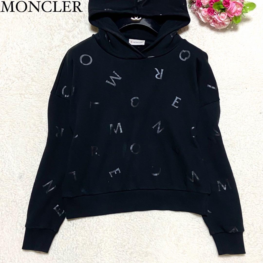 【美品】モンクレール パーカー ブラック Sサイズ相当 レディース