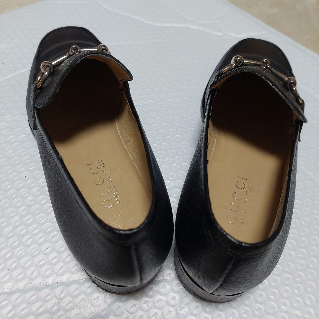 GUCCI 　ホースビット　ブラック ローファー 金具付き