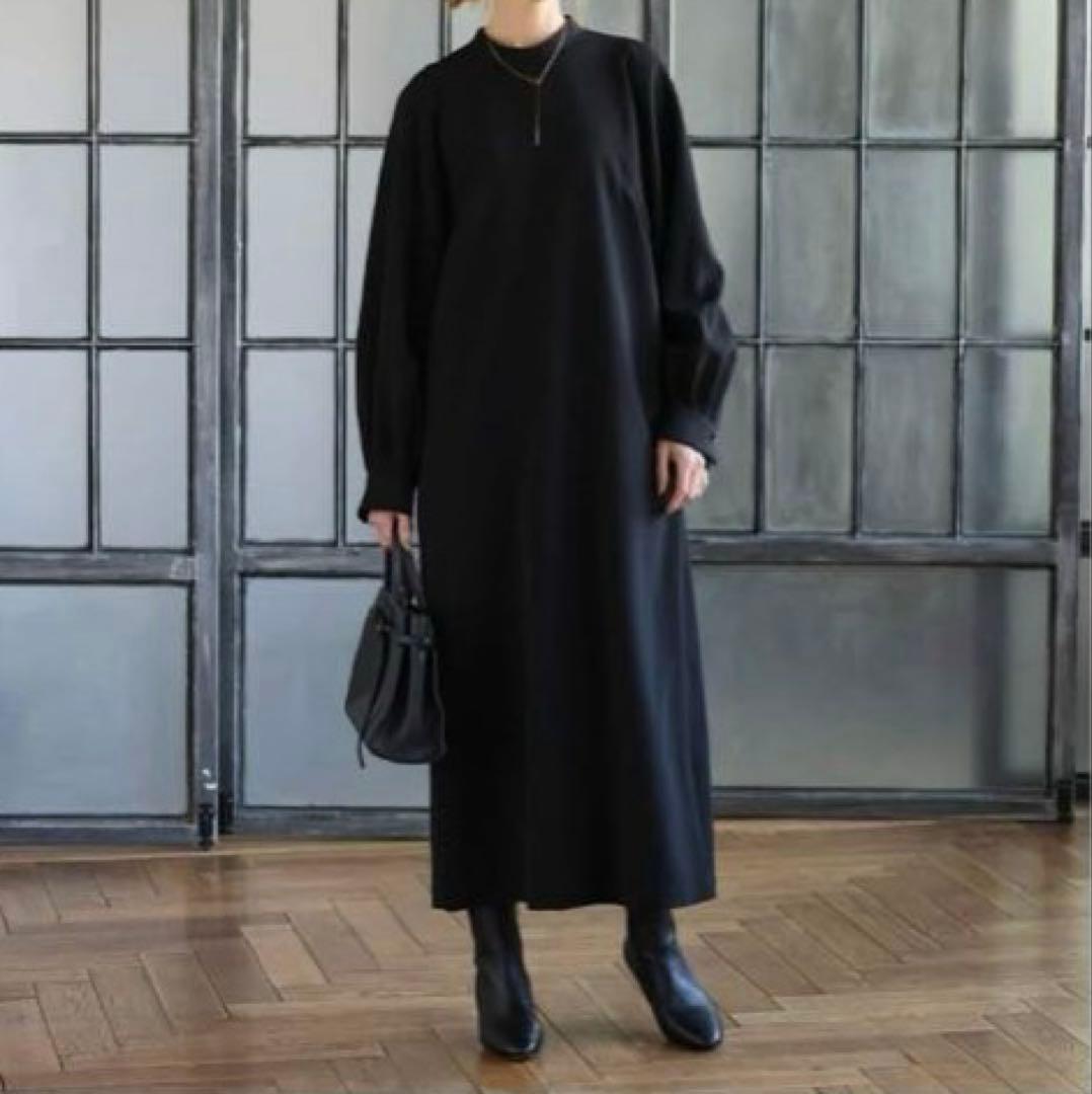 【未使用タグ付】JOURNAL STANDARD ダブルクロスロングOP 紺38