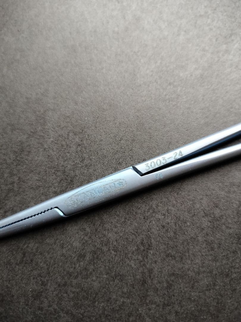 最終値下げ 新品 スキャンラン ブルー アルミ心臓血管外科 持針器 鋼製小物