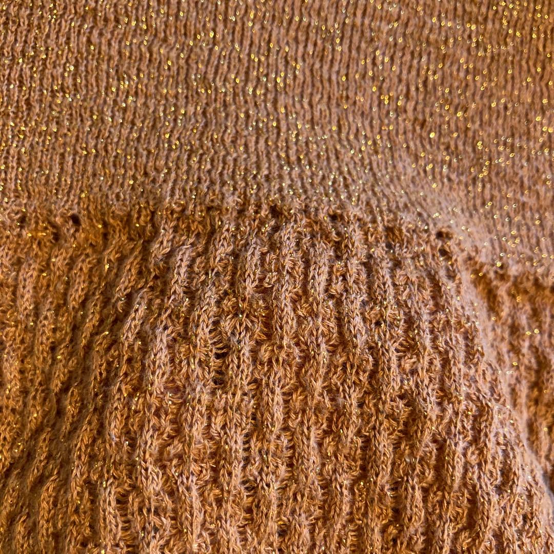 DRIES VAN NOTEN ゴールドラメ　コットンニットキャミ　ライカ期