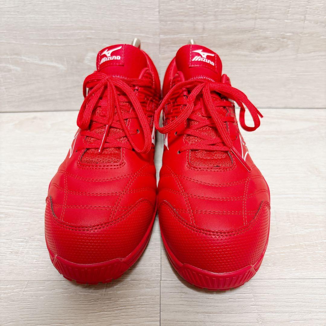 ⭐極美品⭐ミズノ MIZUNO 安全靴 オールマイティ 赤 レッド 24.5㎝